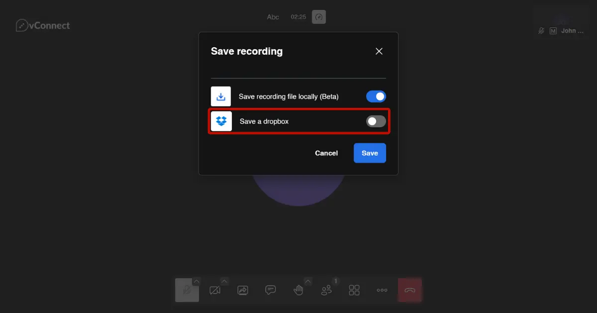 How to  Saving Recordings in Dropbox in Jitsi Meet